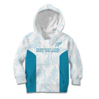 Custom New Zealand Silver Fern Football Kid Hoodie Come On All White