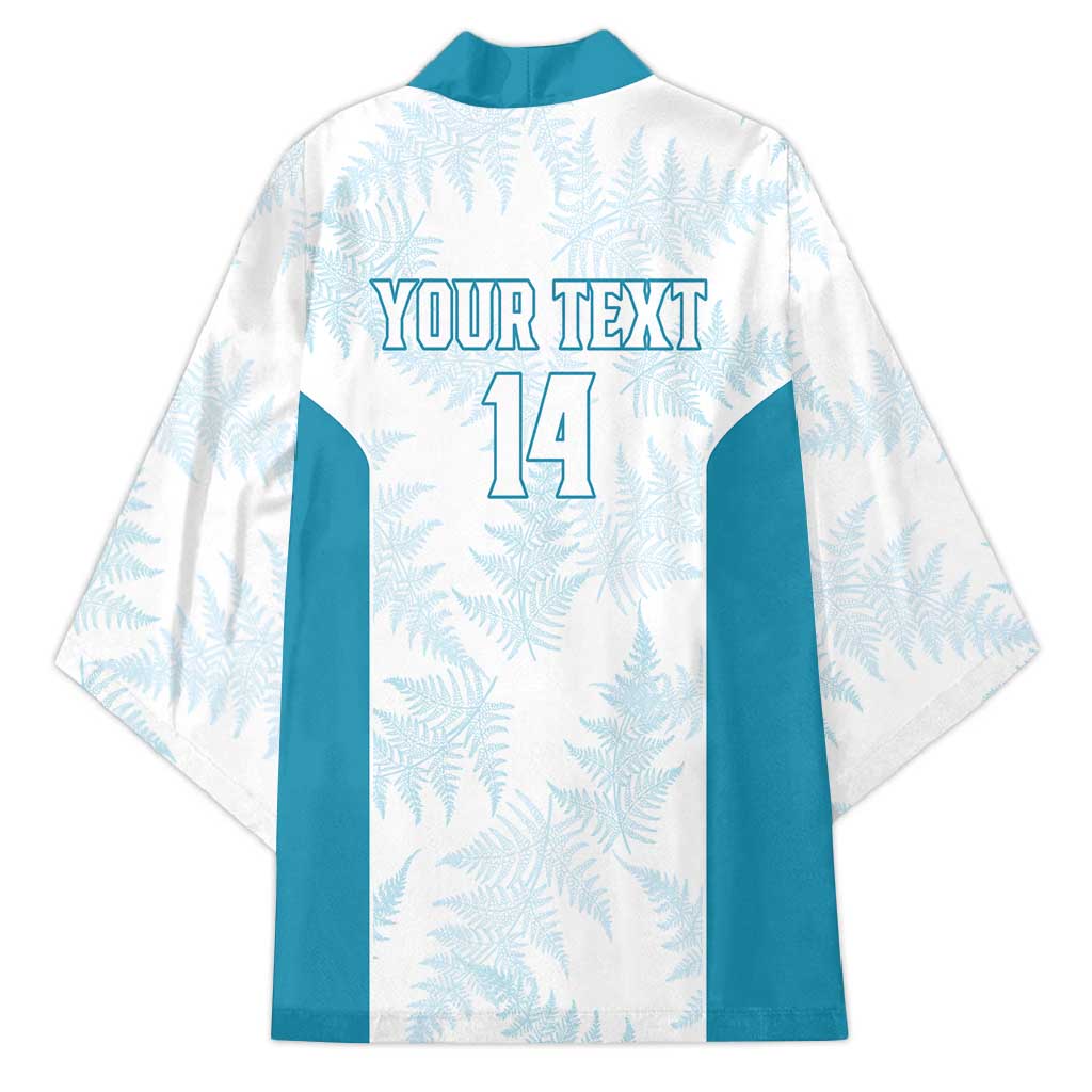 Custom New Zealand Silver Fern Football Kimono Come On All White - Aussie Hoodie