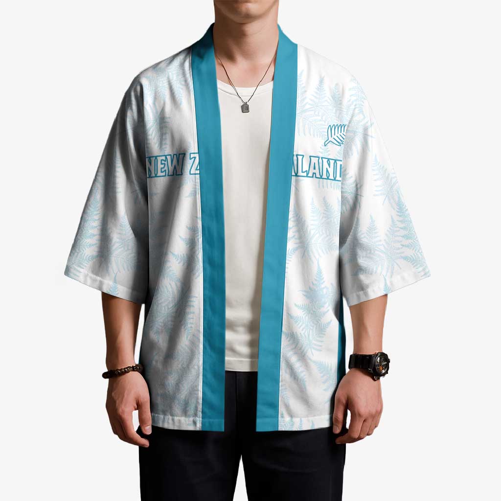 Custom New Zealand Silver Fern Football Kimono Come On All White - Aussie Hoodie
