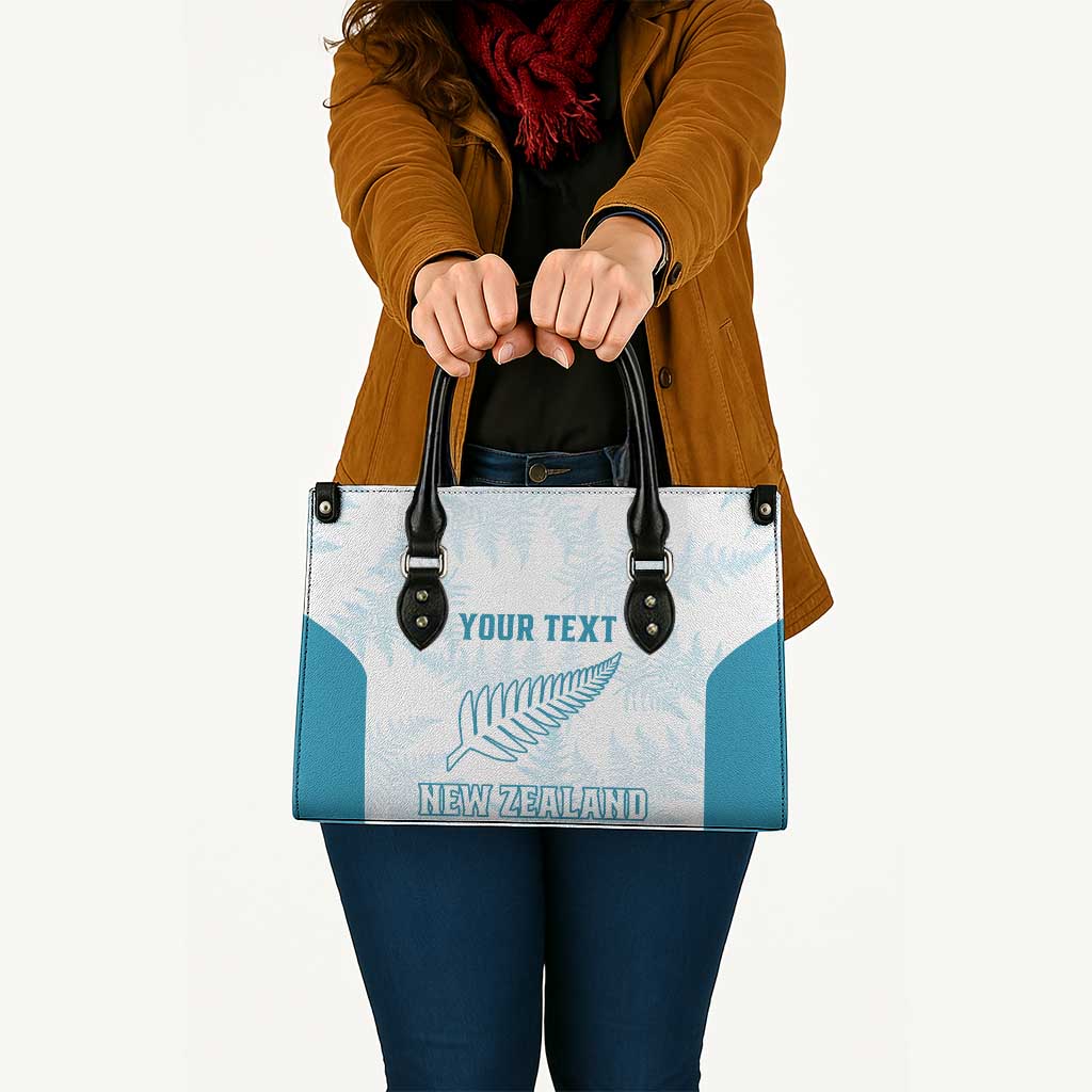 Custom New Zealand Silver Fern Football Leather Bag Come On All White - Aussie Hoodie