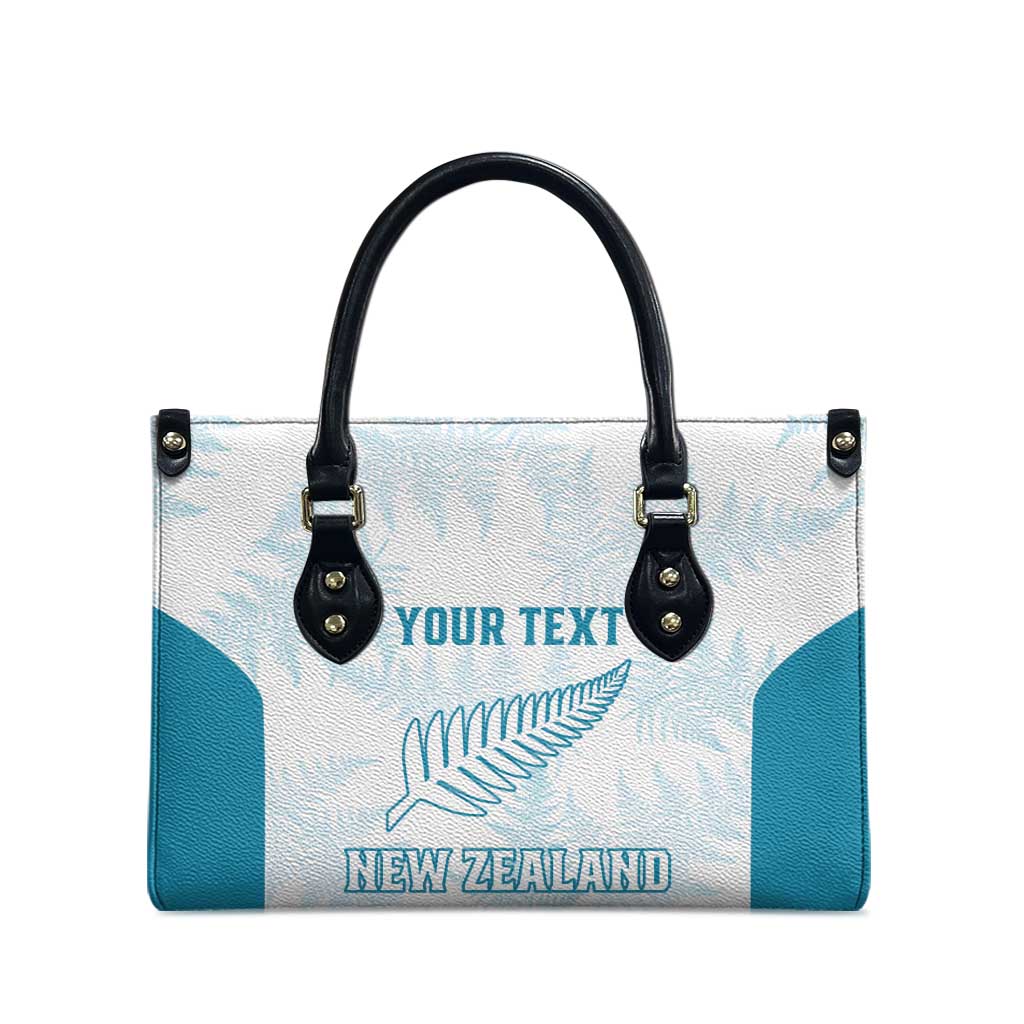Custom New Zealand Silver Fern Football Leather Bag Come On All White - Aussie Hoodie