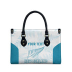 Custom New Zealand Silver Fern Football Leather Bag Come On All White - Aussie Hoodie