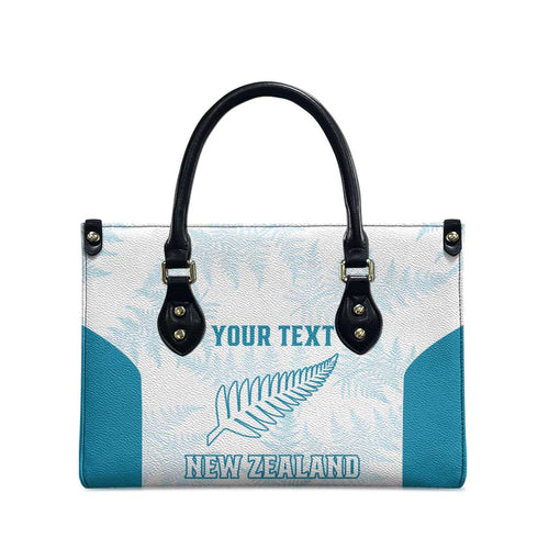 Custom New Zealand Silver Fern Football Leather Bag Come On All White - Aussie Hoodie