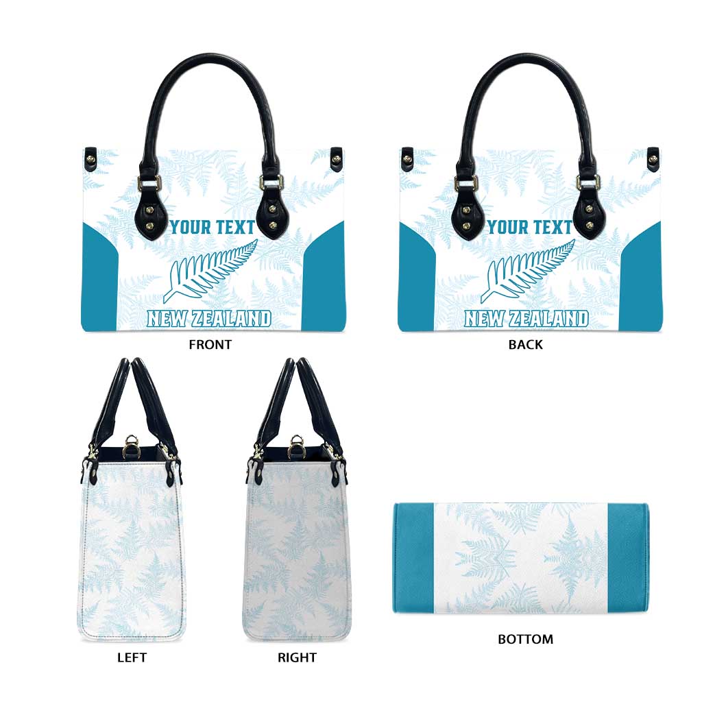Custom New Zealand Silver Fern Football Leather Bag Come On All White - Aussie Hoodie