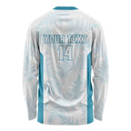 Custom New Zealand Silver Fern Football Long Sleeve Shirt Come On All White