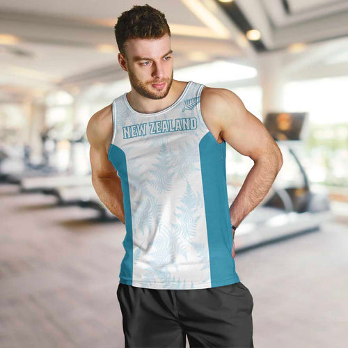 Custom New Zealand Silver Fern Football Men Tank Top Come On All White