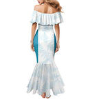 Custom New Zealand Silver Fern Football Mermaid Dress Come On All White