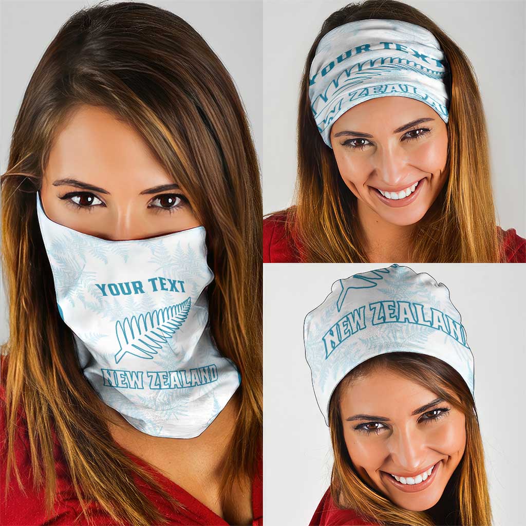 Custom New Zealand Silver Fern Football Neck Gaiter Come On All White - Aussie Hoodie