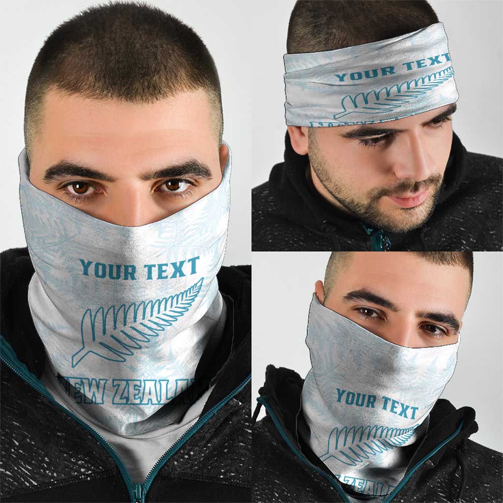 Custom New Zealand Silver Fern Football Neck Gaiter Come On All White - Aussie Hoodie