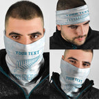 Custom New Zealand Silver Fern Football Neck Gaiter Come On All White - Aussie Hoodie