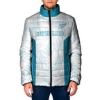 Custom New Zealand Silver Fern Football Padded Jacket Come On All White - Aussie Hoodie