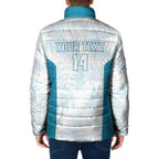 Custom New Zealand Silver Fern Football Padded Jacket Come On All White - Aussie Hoodie