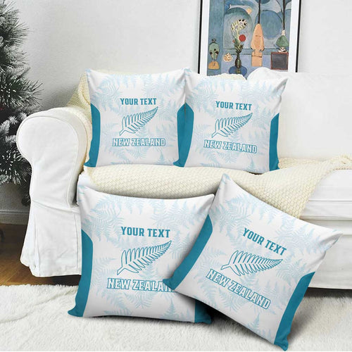 Custom New Zealand Silver Fern Football Pillow Cover Come On All White - Aussie Hoodie