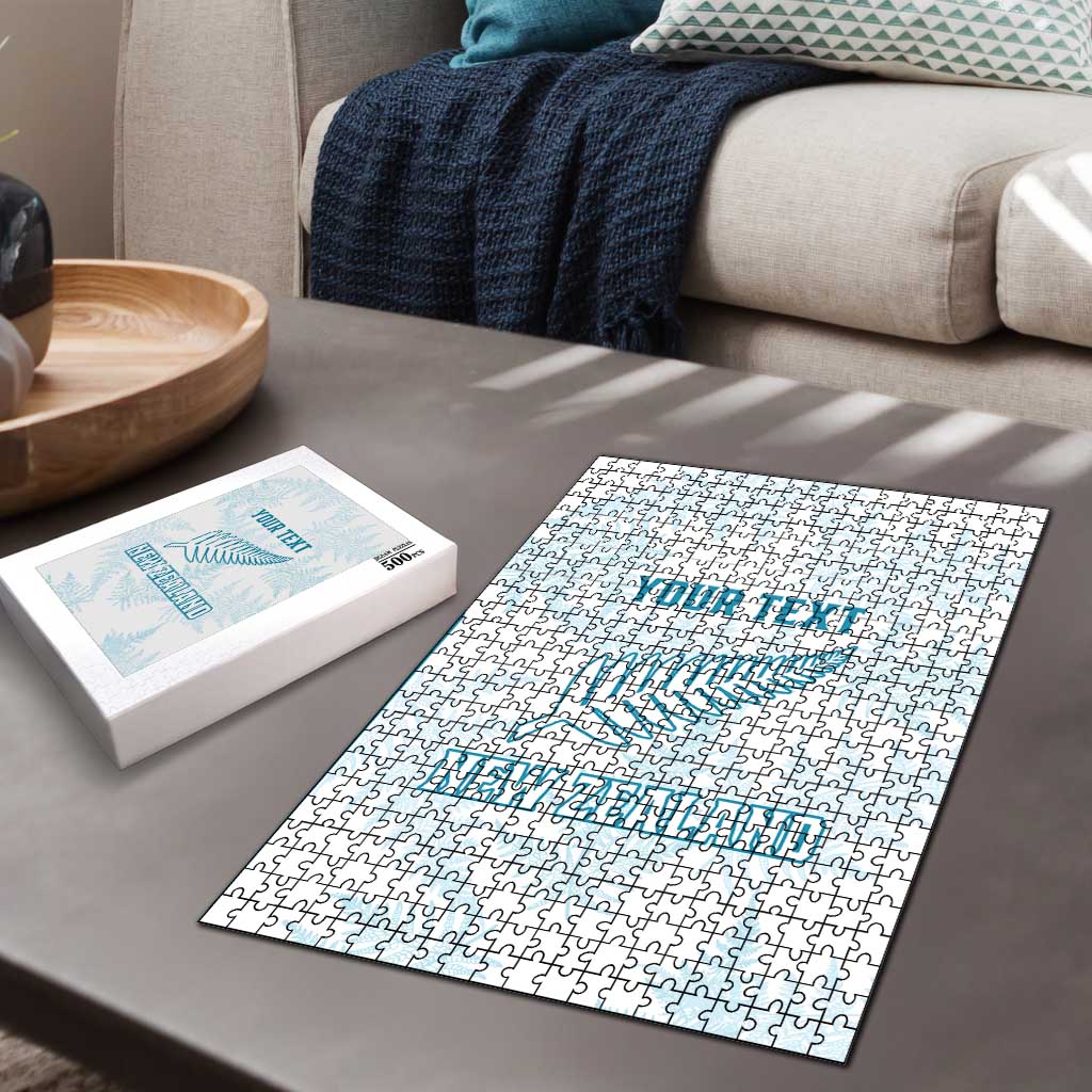 Custom New Zealand Silver Fern Football Puzzle Come On All White - Aussie Hoodie