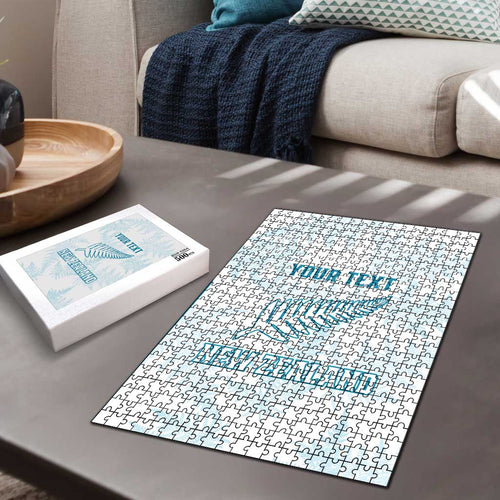 Custom New Zealand Silver Fern Football Puzzle Come On All White - Aussie Hoodie