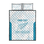 Custom New Zealand Silver Fern Football Quilt Bed Set Come On All White