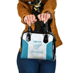 Custom New Zealand Silver Fern Football Shoulder Handbag Come On All White
