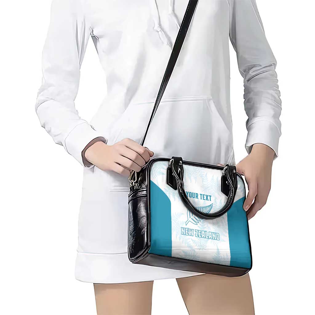 Custom New Zealand Silver Fern Football Shoulder Handbag Come On All White