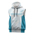 Custom New Zealand Silver Fern Football Sleeveless Hoodie Come On All White - Aussie Hoodie