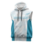 Custom New Zealand Silver Fern Football Sleeveless Hoodie Come On All White - Aussie Hoodie