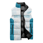 Custom New Zealand Silver Fern Football Sleeveless Puffer Jacket Come On All White - Aussie Hoodie
