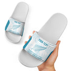 Custom New Zealand Silver Fern Football Slide Sandals Come On All White - Aussie Hoodie
