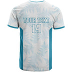 Custom New Zealand Silver Fern Football T Shirt Come On All White