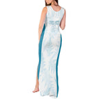 Custom New Zealand Silver Fern Football Tank Maxi Dress Come On All White