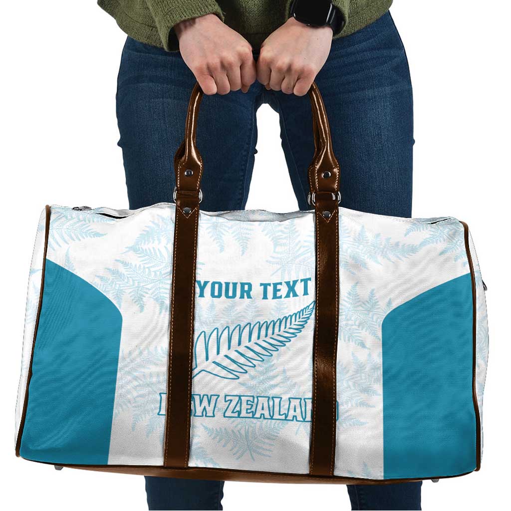 Custom New Zealand Silver Fern Football Travel Bag Come On All White - Aussie Hoodie