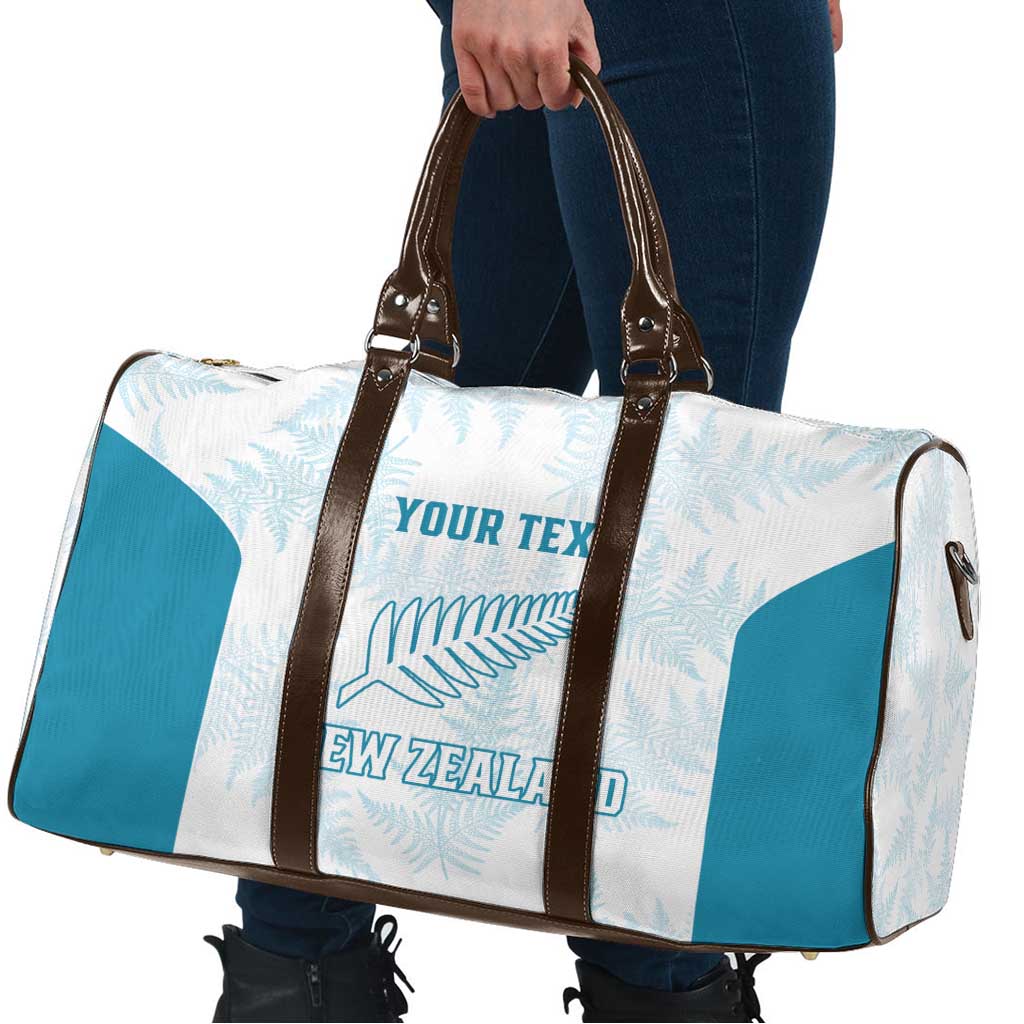 Custom New Zealand Silver Fern Football Travel Bag Come On All White - Aussie Hoodie