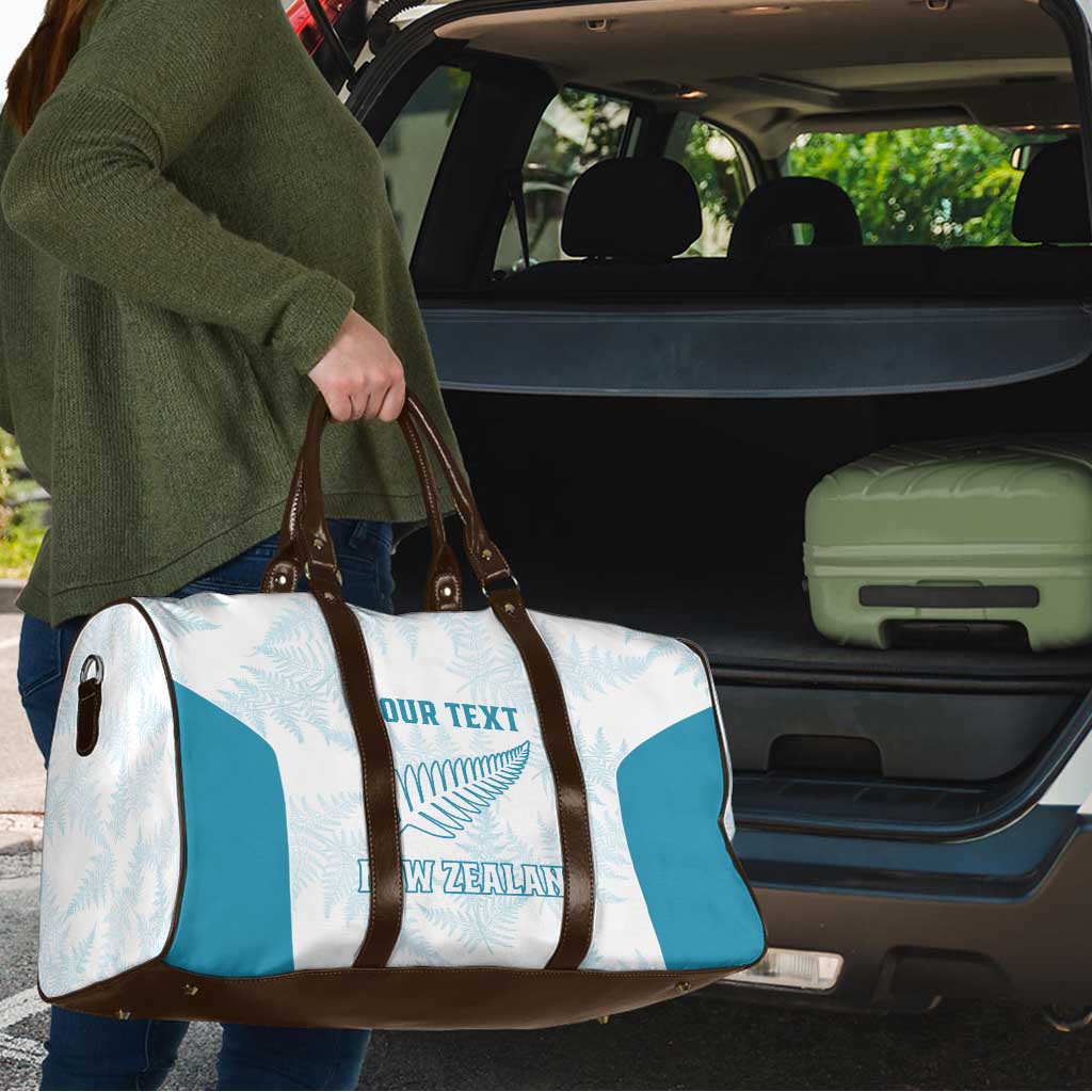 Custom New Zealand Silver Fern Football Travel Bag Come On All White - Aussie Hoodie
