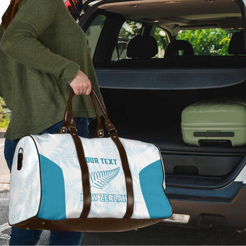Custom New Zealand Silver Fern Football Travel Bag Come On All White - Aussie Hoodie