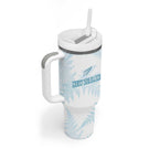Custom New Zealand Silver Fern Football Tumbler With Handle Come On All White