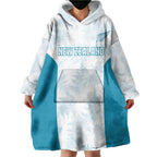 Custom New Zealand Silver Fern Football Wearable Blanket Hoodie Come On All White