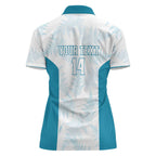 Custom New Zealand Silver Fern Football Women Polo Shirt Come On All White