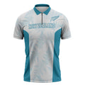 Custom New Zealand Silver Fern Football Zipper Polo Shirt Come On All White - Aussie Hoodie
