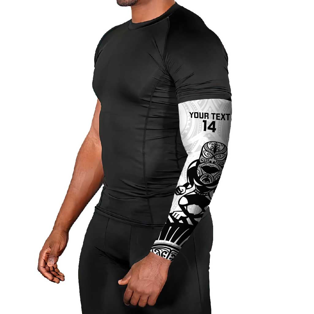 Custom Aotearoa Football Arm Sleeves NZ Maori Tiki Go Champions - Aussie Hoodie