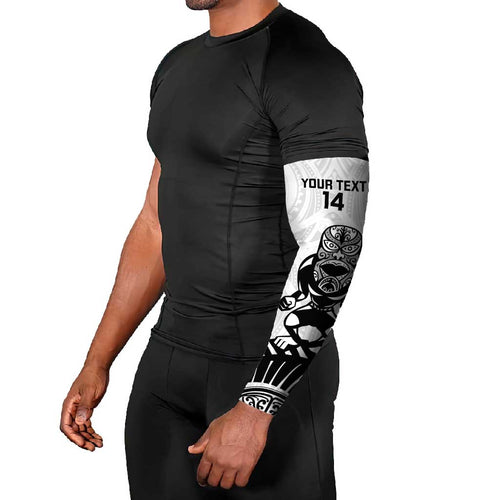 Custom Aotearoa Football Arm Sleeves NZ Maori Tiki Go Champions - Aussie Hoodie