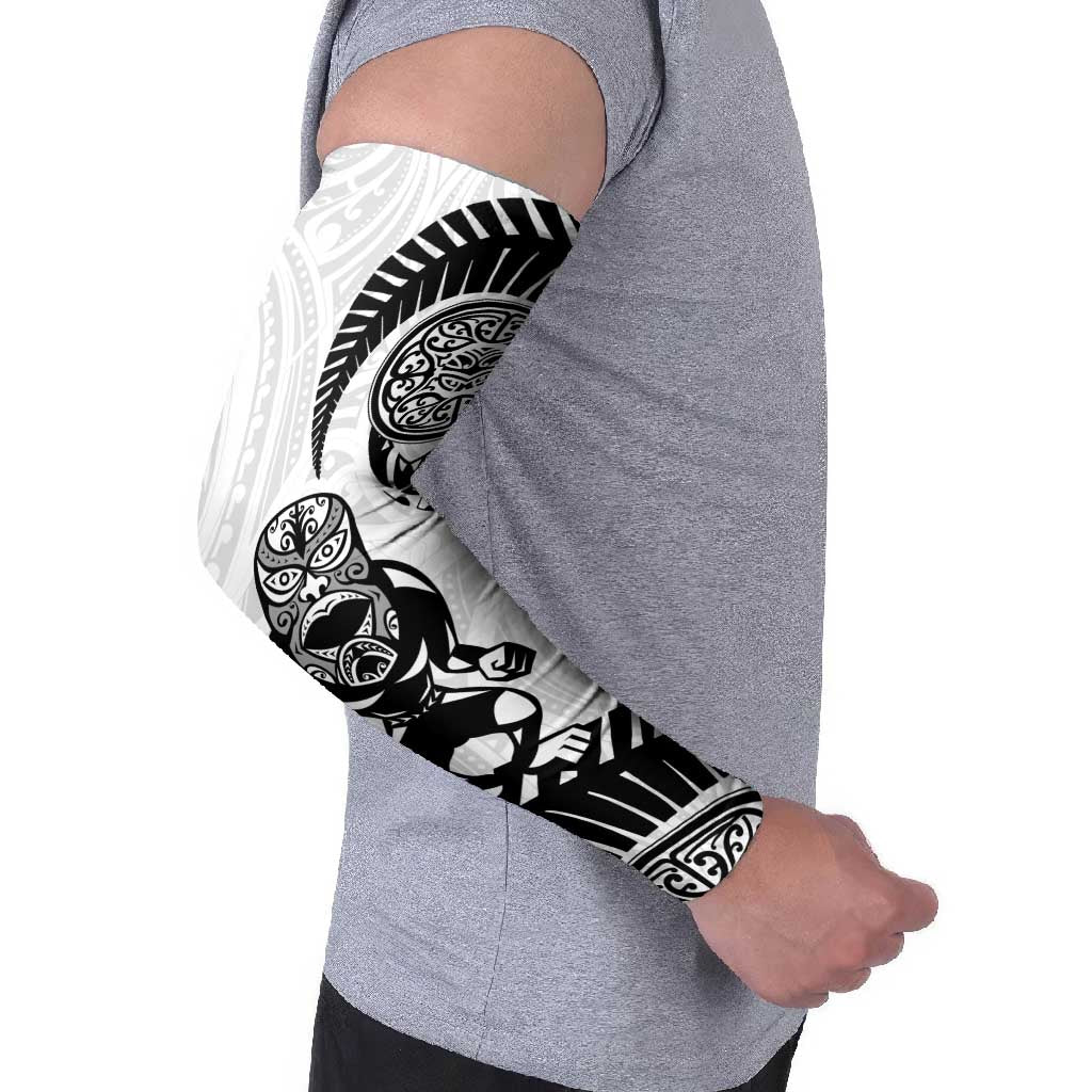 Custom Aotearoa Football Arm Sleeves NZ Maori Tiki Go Champions - Aussie Hoodie