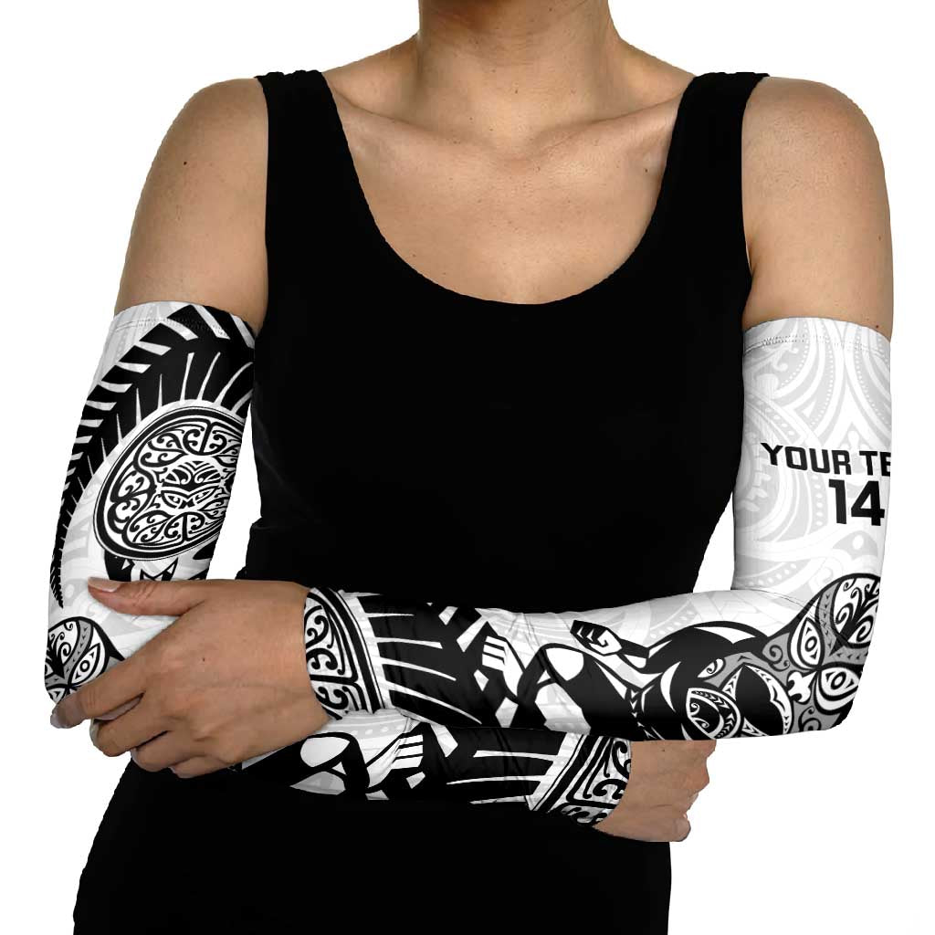 Custom Aotearoa Football Arm Sleeves NZ Maori Tiki Go Champions - Aussie Hoodie