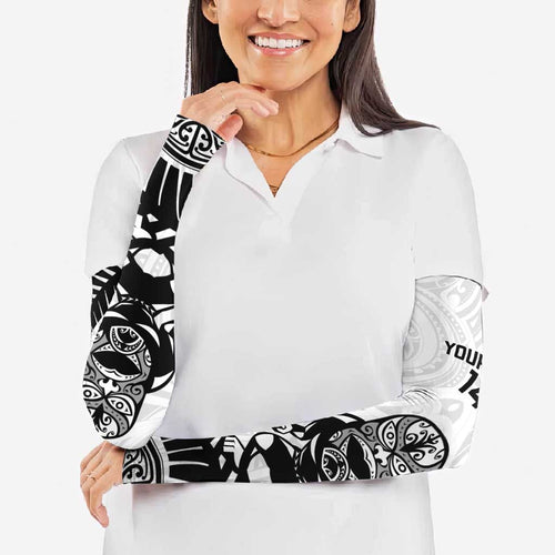Custom Aotearoa Football Arm Sleeves NZ Maori Tiki Go Champions - Aussie Hoodie