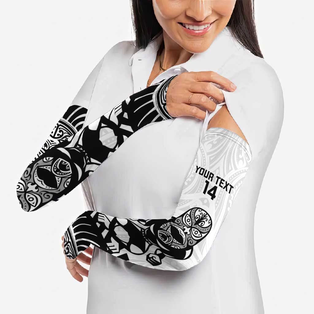 Custom Aotearoa Football Arm Sleeves NZ Maori Tiki Go Champions - Aussie Hoodie
