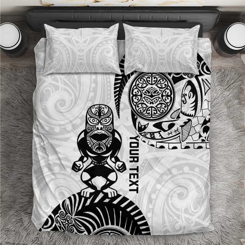 Custom Aotearoa Football Bedding Set NZ Maori Tiki Go Champions