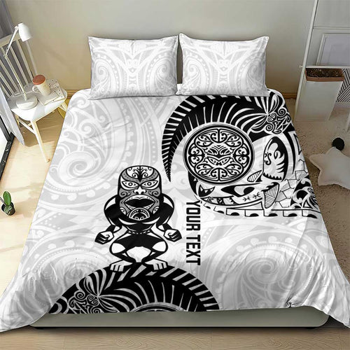 Custom Aotearoa Football Bedding Set NZ Maori Tiki Go Champions