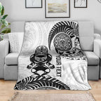 Custom Aotearoa Football Blanket NZ Maori Tiki Go Champions