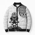 Custom Aotearoa Football Bomber Puffer Jacket NZ Maori Tiki Go Champions - Aussie Hoodie
