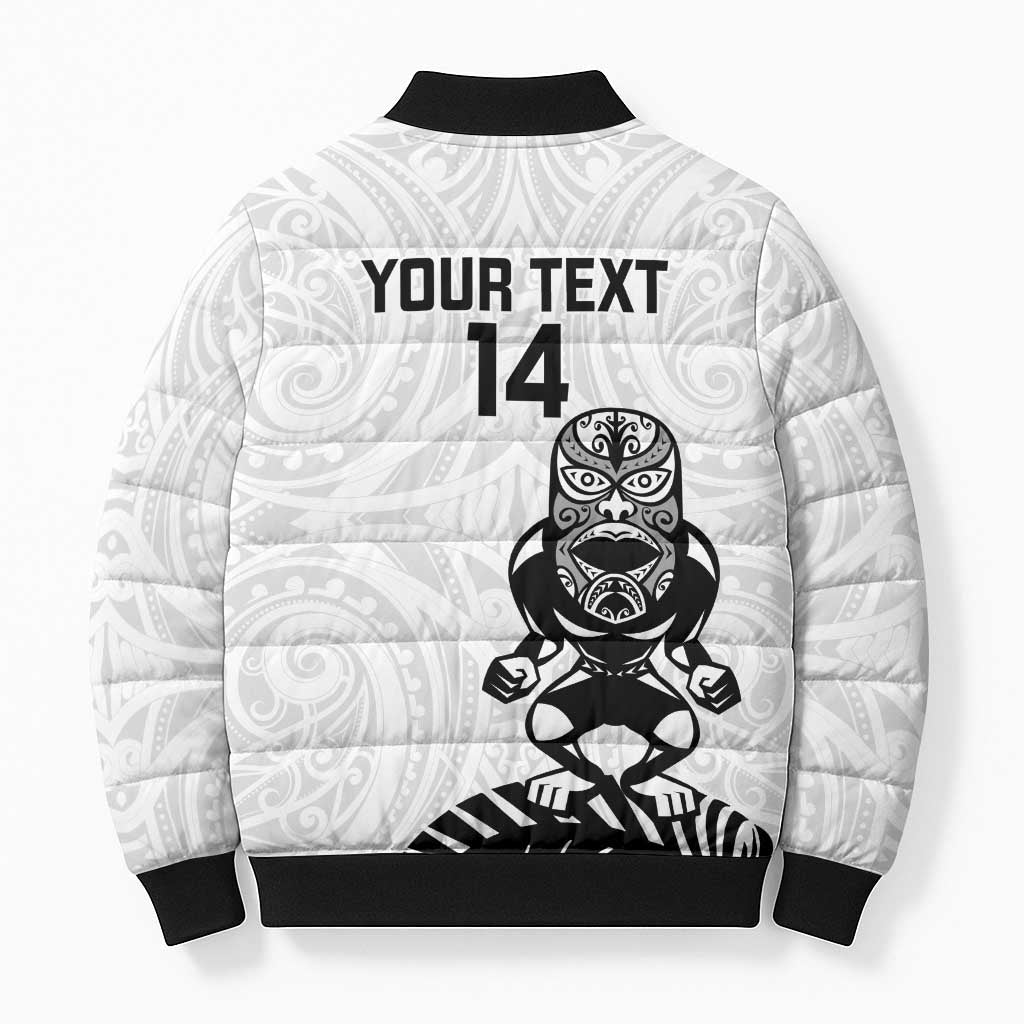 Custom Aotearoa Football Bomber Puffer Jacket NZ Maori Tiki Go Champions - Aussie Hoodie