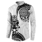Custom Aotearoa Football Button Sweatshirt NZ Maori Tiki Go Champions
