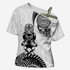 Custom Aotearoa Football Cross Shoulder Shirt NZ Maori Tiki Go Champions - Aussie Hoodie
