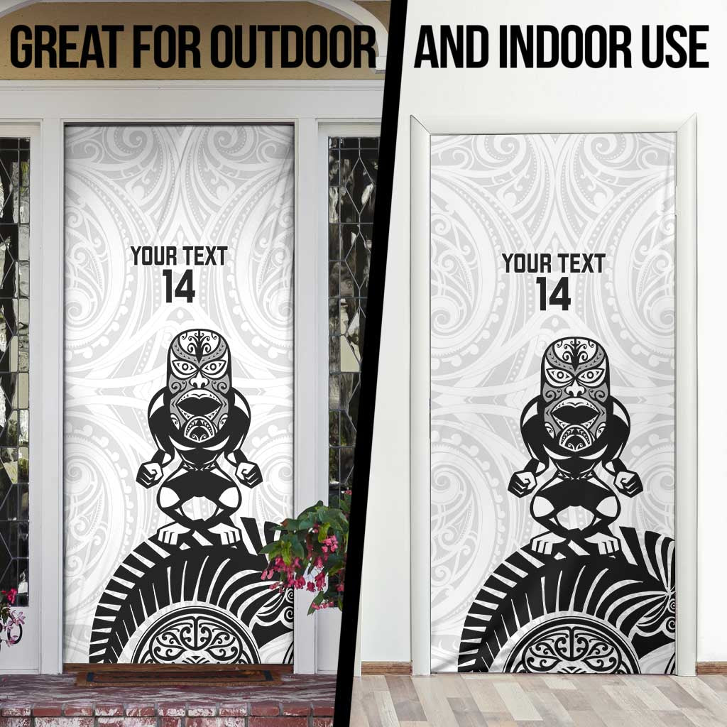 Custom Aotearoa Football Door Cover NZ Maori Tiki Go Champions - Aussie Hoodie
